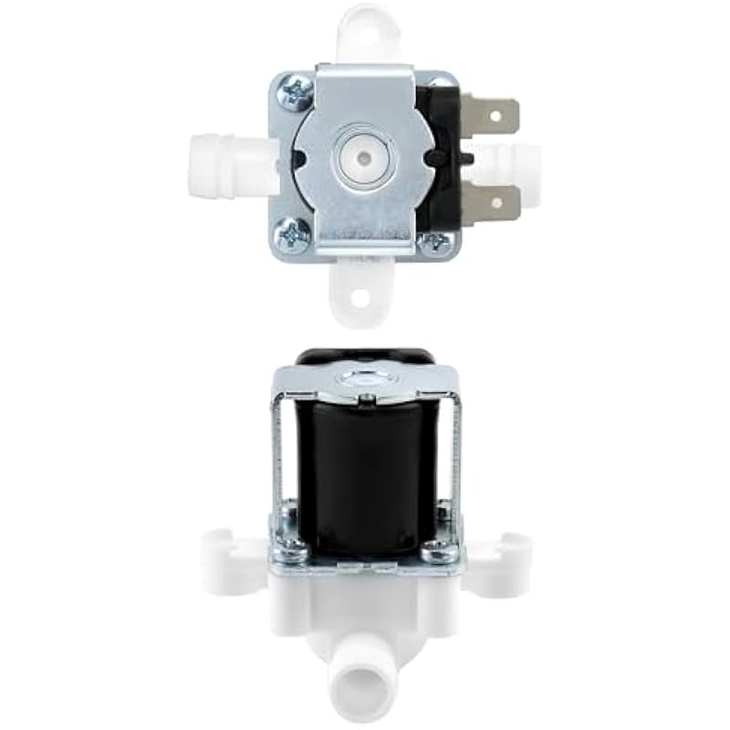 QWORK Discount Parts Direct 12V Electric Solenoid Valve - Normally Closed, 1/2 Barb Connection, 4 Pack for Washing Machines, Water Dispensers & Irrigation Systems, Durable Plastic & Brass 상세이미지 4