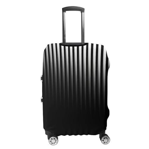 Washable Luggage Case Cover Black Vertical Lines Printed Luggage Cover Protector Elastic Suitcase Protector Anti-Scratch Suitcase Cover for Size S (19-21 inch) Luggage4