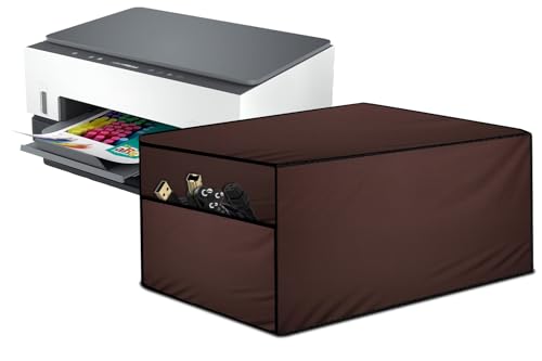 The Furnishing Tree Polyester Waterproof & Dustproof Printer Cover – Compatible with PIXMA MegaTank Canon G1010 Printers, Coffee , Dimensions in DxWxH - ( 33x45x15 CM)