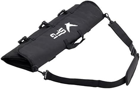 FENJANER Archery Recurve Bow Accessories Bag Takedown Bow Case with Adjustable Shoulder Strap for Hunting Shooting (Black)