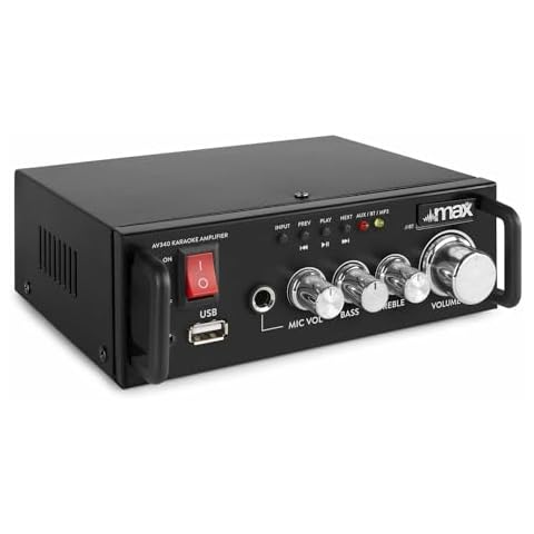 MAX AV340 Bluetooth Karaoke Amplifier System Cover