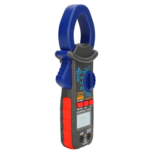 Digital Clamp Multimeter, Auto Ranging 600A AC Volt Amp Meter, 200M ? Resistance, 600mF Capacitance, Non Voltage Detection, NVC Sensing, D Shaped Jaw