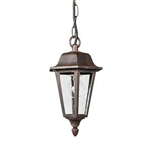 Lindby Hängelampe Laterne rostbraun antik Look