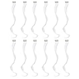SWACC 12 Pcs Curly Wavy One Color Party Highlights Clip on in Hair Extensions Colored Hair Streak...