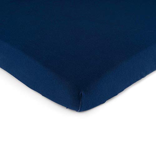 Image of SheetWorld Fitted Pack N Play Playard Sheet Compatible with Delta Children LX Deluxe Portable Baby Play Yard 26 x 38 inches, 100% Cotton Jersey, Hypoallergenic, Butter Soft, Solid Navy, Made in USA