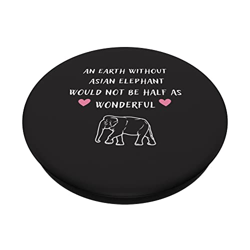 An Earth Without Asian Elephant Elephas Maximus PopSockets Swappable PopGrip, Black - Image 2