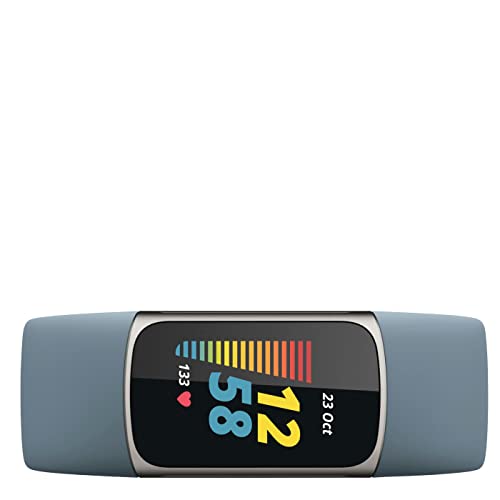 Fitbit Charge 5 Advanced Fitness Tracker with GPS, Heart Rate, Sleep & Health Tracker - Power Bundle with Adapter (Blue Stainless Steel) - image 9