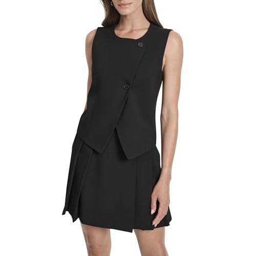 DKNY Women's Vest, Black, 6