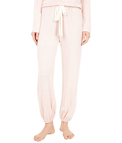 Eberjey Sadie Stripes Slouchy Women s Pajama Pants (Rose Tan Ivory, Small)