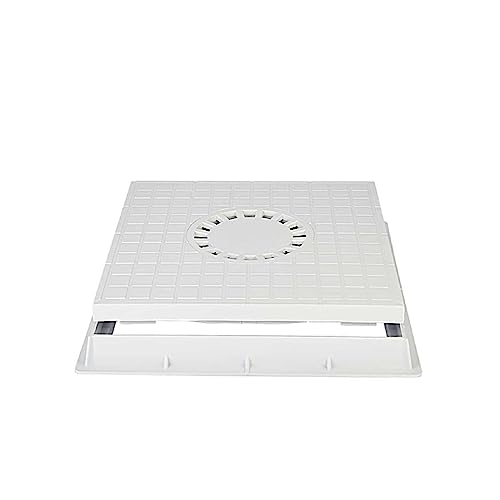 La zappa Tapa de polipropileno con sifón central completo con marco (40 x 40 cm)