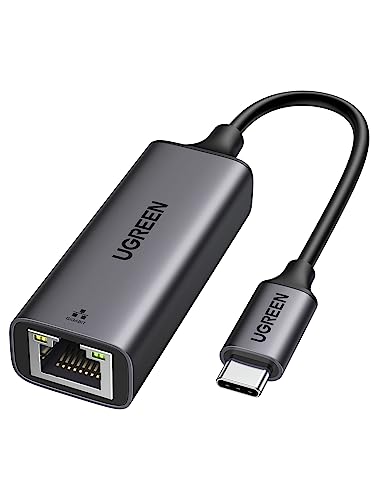 UGREEN USB C RJ45 Ethernet Adapter 1000 Mbps Kompatibel med iphone 16 Pro Max, Thunderbolt 3 Mac Pro Galaxy S21 Huawei P40 Dell XPS 15 etc（Svart）