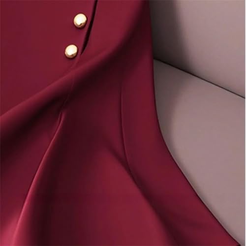 Women Elegant Temperament Solid Color Pencil Skirt Office Slim High Waist Single Breasted Skirts2