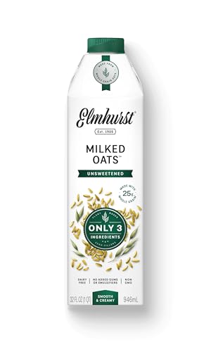 ELMHURST Unsweetened Oat Milk, 32 FZ