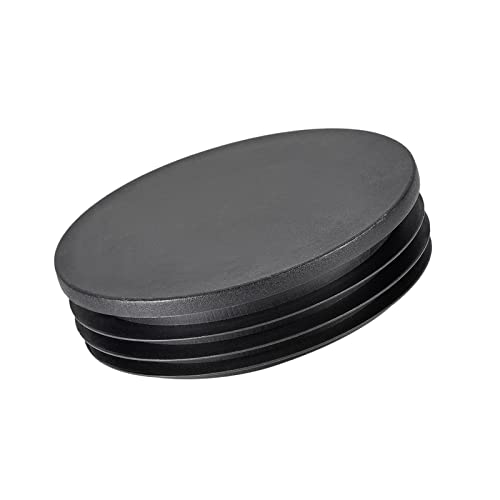 Image of METALLIXITY Round Post End Caps (3.94 inchx1.1 inch) 1pcs, Plastic Tubing End Cap Plug - for Decoration Furniture, Handrail Stair, Black
