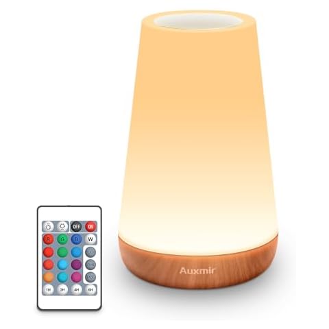 Auxmir LED Touch Bedside Lamp with Remote Cover