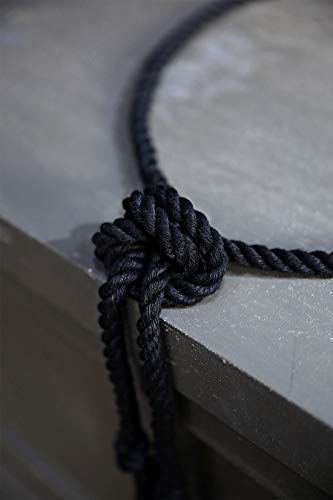 BytherR Mens Rope Belt Goth Slim Dark Twisted Durable Thick Cotton Black2