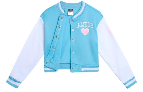Image of Angel Face Girls Sweatpants Set - 2 Piece Soft Fleece Varsity Jacket and Sweatpants for Girls Sweatsuit Activewear Set