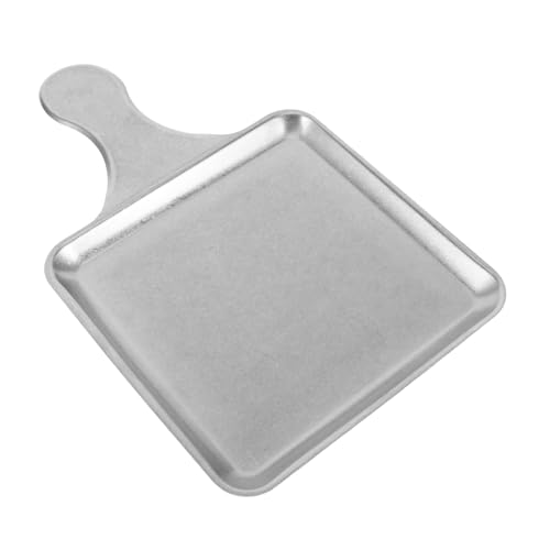 TOPPERFUN Plaque À Snack En Acier Inoxydable Poêle À Frire Carrée Poêle Carrée Argentée