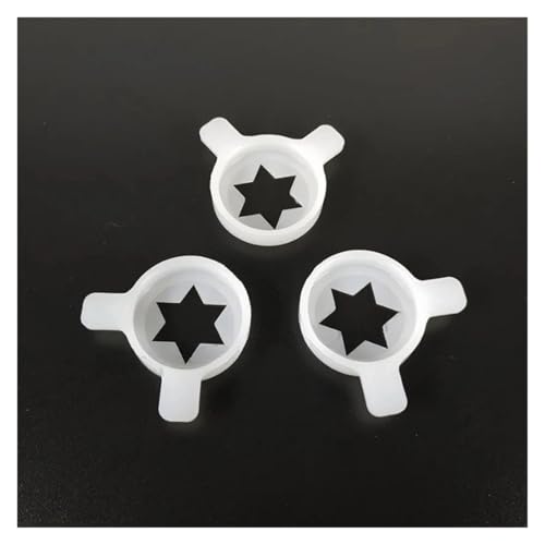 liangxiaous 3pcs Fancy Hexagram Modelling Caps Spare Parts for Soft Ice Cream Machine Plastic Nozzle Lids Accessories 29mm Inner Diameter