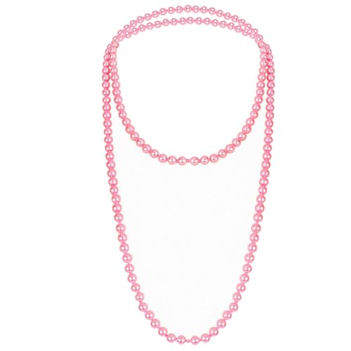 1920s Handmade Colorful Imitation Long Fake Pearl Layered Beaded Elegant