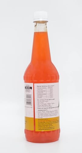 Image of RK Home Made Natural Syrup Orange Concentrated Syrup & Squash 750ml | Gluten-Free & Vegan Refreshing Orange Drink Mix | Perfect Beverage Base for Mocktails, Milkshakes, Picnics,Parties & Summer Drinks