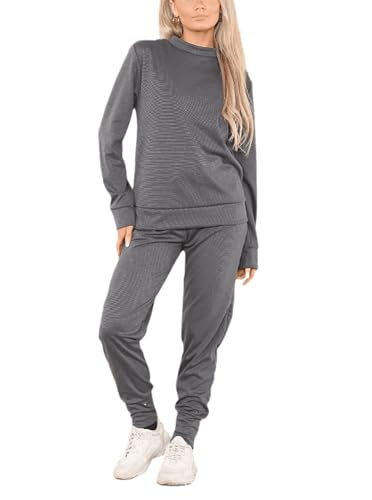 Survêtement de jogging uni 2 pièces pour femme en coton