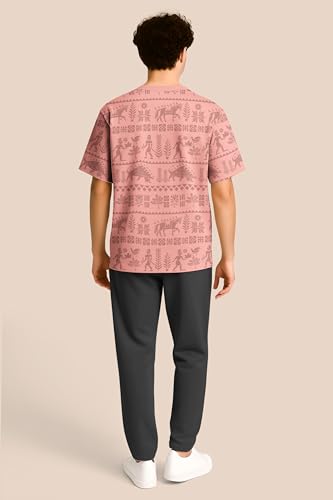 Image of BULLMER Trendy Co-ords with Oversized T-Shirt & Pants Clothing Set for Men | Cotton Blend Cord Set for Men
