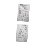 HANABASS 2 Stück Braille Alphabet Lernboard mit Erhabenen Punkten aus Zahlen und Satzzeichen Barrierefreies Lernwerkzeug für und Erwachsene Anfängerfreundliches Braille Lernset
