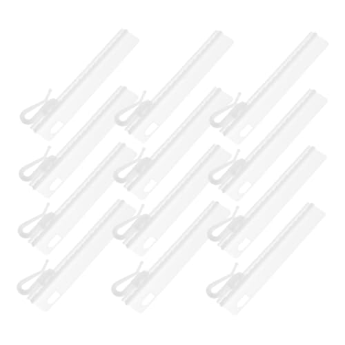 Cabilock 25pcs Curtain Hooks Clips Plastic Drapery Pin Hooks for Curtain Rods Tracks Flexible Easy Clip Design for High Windows