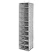 mDesign Hanging Shoe Rack - 20 Slot Hanging Wardrobe Storage Solution - Grey