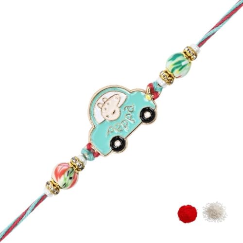 Image of I Jewels Fancy Cartoon Kids Rakhi With Roli Chawal & Rakshabandhan Card for Bro /Brother /Bhai
