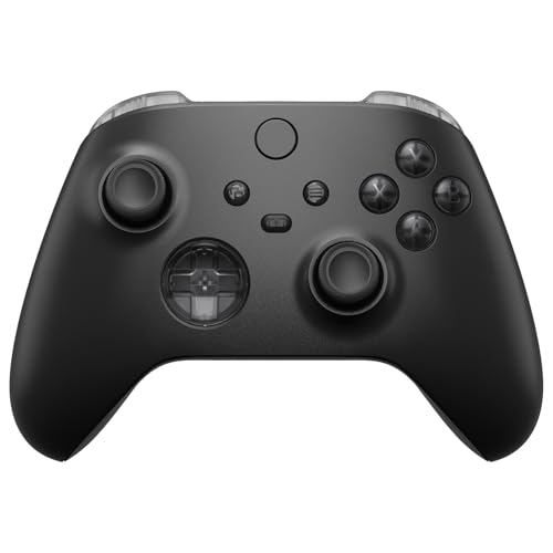Image of eXtremeRate Replacement Buttons for Xbox Series X & S Controller, Clear Black Custom Accessories Bumpers Trigers Dpad ABXY Start Back Sync Share Keys Parts for Xbox Core Wireless Controller