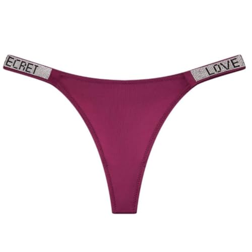 Image of Women's Low-Rise Thong Panty | Stretchable Polyester Innerwear for Comfort | Soft Waistband Lingerie for Women & Girls