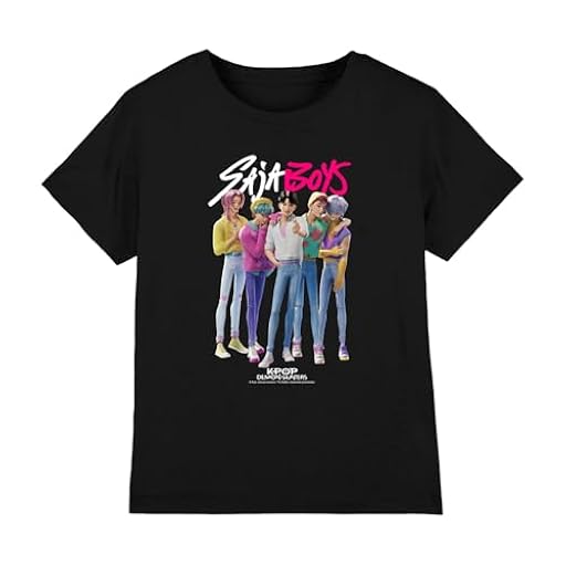 KPOP Demon Hunters - Saja Boys Boy Band Kids T Shirt, Black, 12-13 | Ya disponible en tu tienda friki favorita! En mundofriki.es! KPOP Demon Hunters - Saja Boys Boy Band Kids T Shirt, Black, 12-13 | Ya disponible en tu tienda friki favorita! En mundofriki.es!