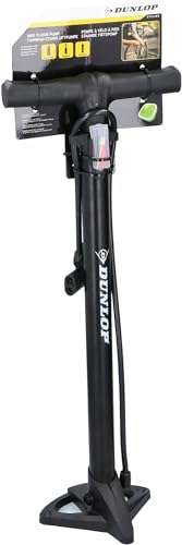 DUNLOP 2-in-1 Werkstatt-Fahrradpumpe, schwarz