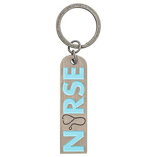 Nurse's Prayer 3.5 Inch Burnished Silver Tone Metal Keychain