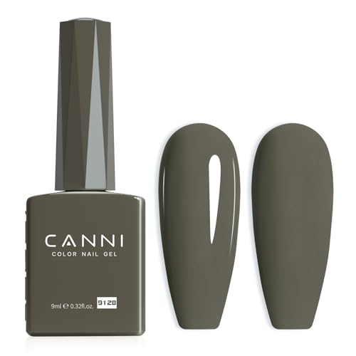 Image of CANNI Grey Gel Nail Polish, 1Pcs Grey Gel Polish Color Nail Polish High Gloss Soak Off U V Nail Manicure Salon DIY