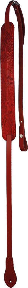 GREMLIN Embossed Leather Mandolin Strap, Red