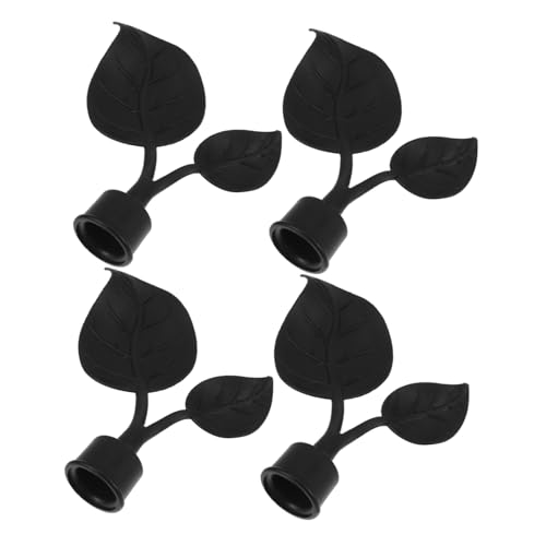 CONGARTENO 4 pièces Embouts de Tringle à Rideau Plastique Décoration de Bout de Barre pour Rideaux Caps Résistants et Faciles à Nettoyer Accessoires...