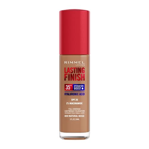 Rimmel London, Lasting Finish, Base de maquillaje, 400 - Natural Beige, 30ml
