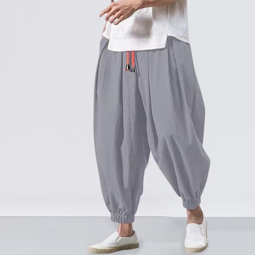 Mens Lounge Pants Hip Hop Lantern Fashion Pants Oversized Tapered Casual Comfy Elastic Drawstring Baggy Trouser2