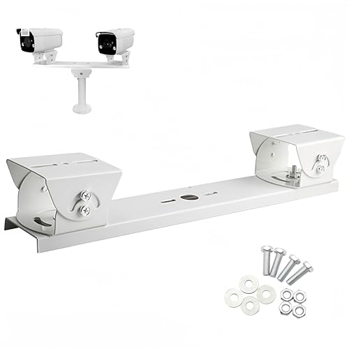 V-Fiabilidad Soporte de montaje de cámara dual de acero de metal para cámara de vigilancia doble