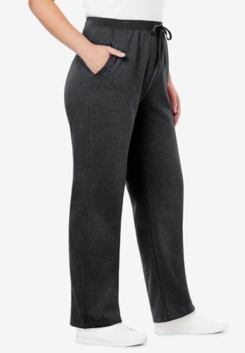 Woman Within Plus Size Womens Plus-Size Better-Fleece Pull-On Drawstring Sweatpants3