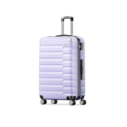 Strenforce Carry-On Luggage with 8 Spinner Wheels Travel Suitcase TSA Lock 20inch,Lavender Purple