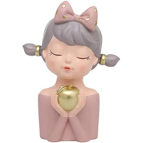 Flower Pot Girl Flowerpot Flower Vase Girl Vase Flower Pot Living Room Table Art Statue Desk Decoration for Birthday Wedding - Style 4 Cover