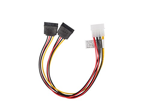 Lanberg hdsa-11cu 0030" Molex (4 Pin) Male to SATA (15 Pin) Female 2 x Network Cable, 30 cm Multicolor