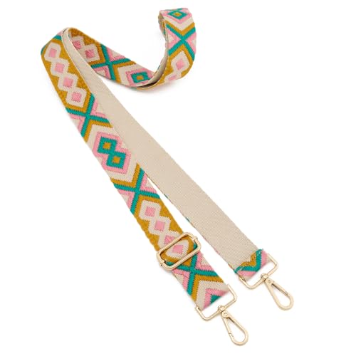 Image of ZOOEASS Wide Shoulder Strap Adjustable Replacement Belt Guitar Style Crossbody Bag Handbag Strap Multicolor Canvas Straps(Wide:1.5in)(Color10)