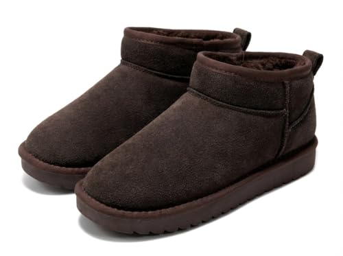 Project Cloud 100% Genuine Leather Ankle Boots for Women - Water Resistant with Memory Foam Insole Winter Boots for Women - Trending Shoes & Comfortable Women's Ankle Boots (Hippy, Brown, 5.5)