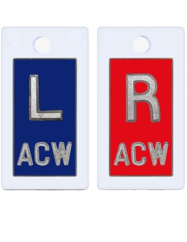 X-Ray Markers (Plastic) - Blue/Red, Left & Right Set, 1/2" Lead Letters "L" & "R"