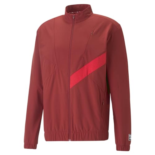 PUMA Mens X Ciele Tracksuit Jacket Running Athletic Outerwear Moisture Wicking - Red - Size XL